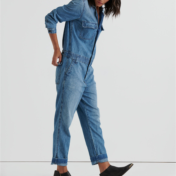 lucky brand denim jumpsuit